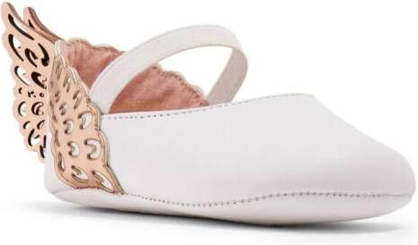 Sophia Webster Mini Evangeline butterfly ballerina shoes White