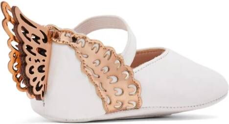 Sophia Webster Mini Evangeline butterfly ballerina shoes White