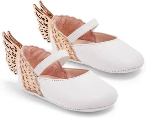 Sophia Webster Mini Evangeline butterfly ballerina shoes White