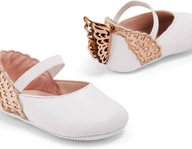 Sophia Webster Mini Evangeline butterfly ballerina shoes White