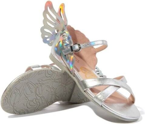 Sophia Webster Mini Evangeline leather sandals Silver