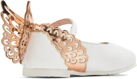 Sophia Webster Mini Evangeline Mini leather ballerina shoes Neutrals