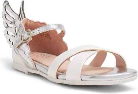 Sophia Webster Mini Evangeline Mini patch-detail leather sandals White