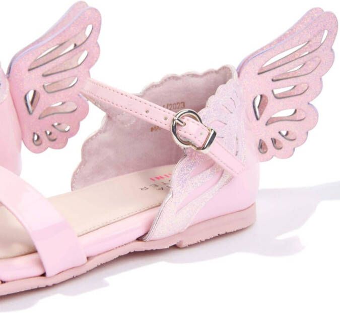 Sophia Webster Mini Heavenly glitter-detail sandals Pink