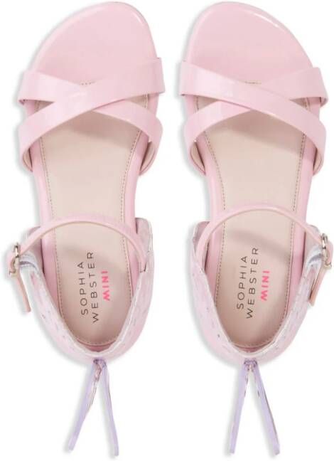Sophia Webster Mini Heavenly glitter-detail sandals Pink