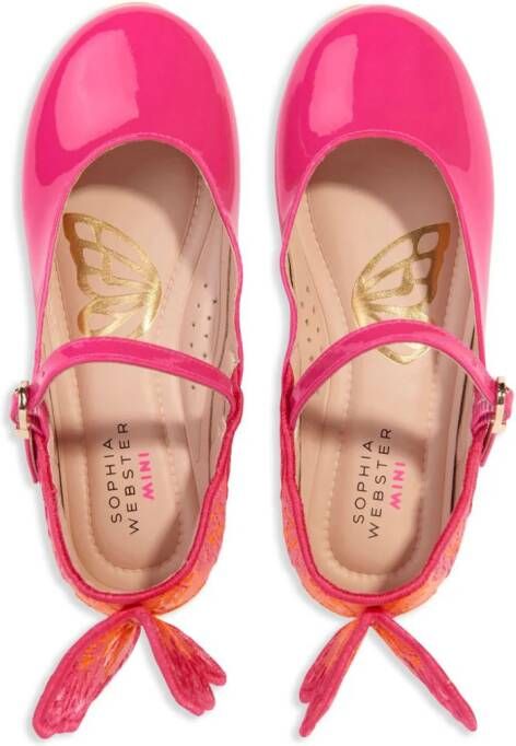 Sophia Webster Mini Heavenly leather ballerina shoes Pink