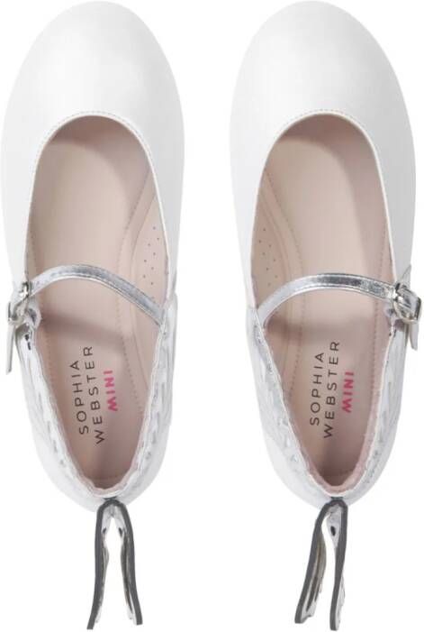 Sophia Webster Mini Heavenly leather ballerina shoes White
