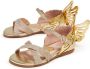Sophia Webster Mini Heavenly wing-appliqué leather sandals Gold - Thumbnail 4
