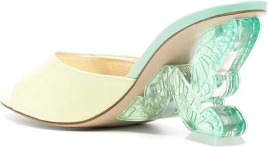 Sophia Webster Paloma 100mm leather mules Green