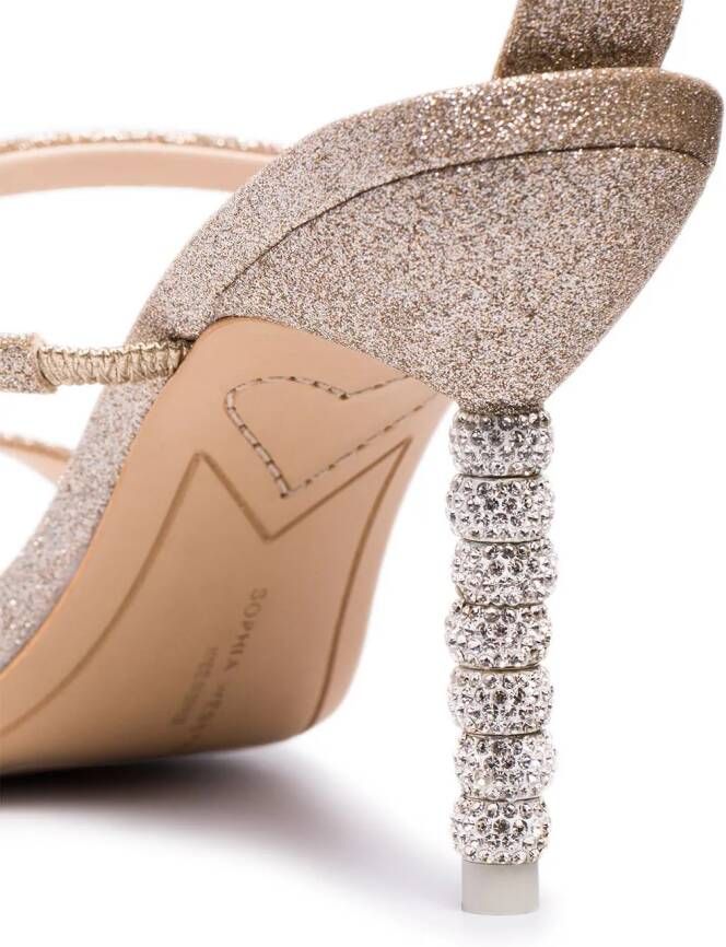 Sophia Webster Rosalind Crystal 85mm glitter sandals Metallic