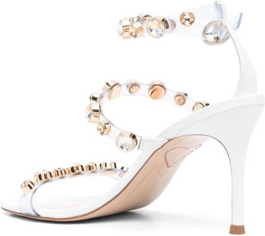 Sophia Webster Rosalind gemstone-embellished 60mm sandals White