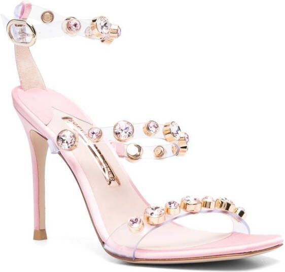 Sophia Webster Rosalind gemstone-embellished 90mm sandals Pink