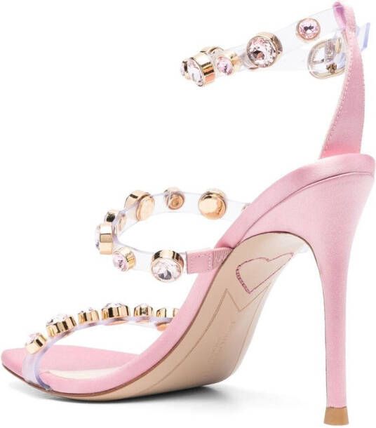 Sophia Webster Rosalind gemstone-embellished 90mm sandals Pink