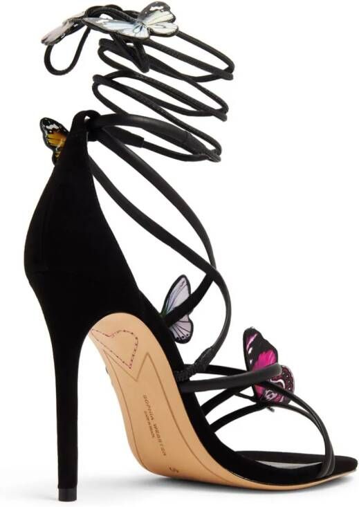 Sophia Webster Vanessa 115mm butterfly sandals Black