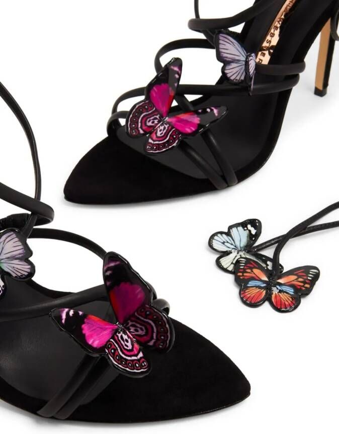 Sophia Webster Vanessa 115mm butterfly sandals Black
