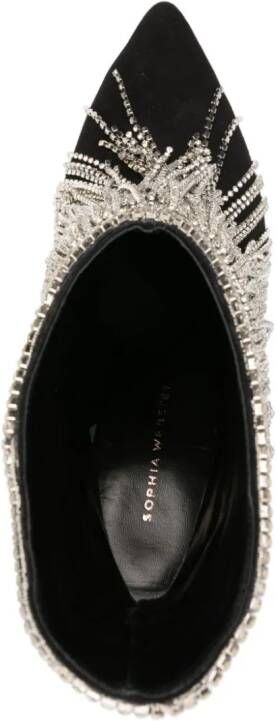 Sophia Webster Xena crystal-embellished boots Black