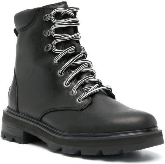 SOREL Lennox leather ankle boots Black