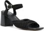 Souliers Martinez Sicilia 75mm woven leather sandals Black - Thumbnail 2