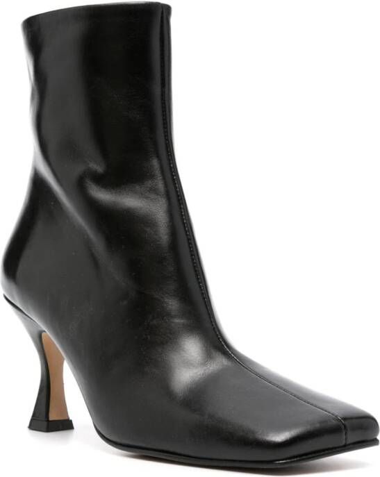 Souliers Martinez Tatiana 80mm leather ankle boots Black