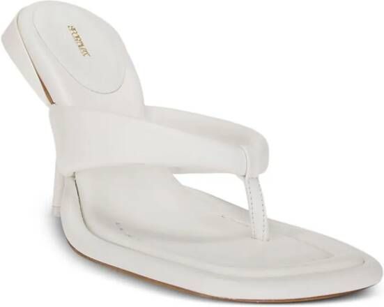 Sportmax 90mm slip-on leather sandals White