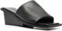 St. Agni 65mm wedge leather sandals Black - Thumbnail 2