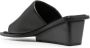 St. Agni 65mm wedge leather sandals Black - Thumbnail 3