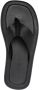 St. Agni Thong-strap Flatform leather sandals Black - Thumbnail 4