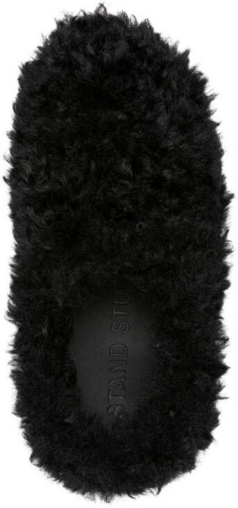 STAND STUDIO faux-fur slippers Black