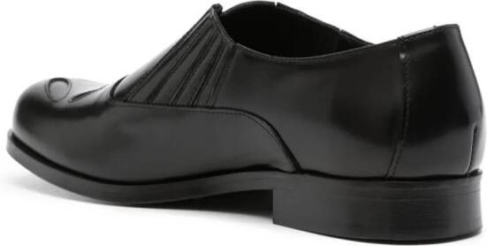 Stefan Cooke 4 Slashed leather loafers Black