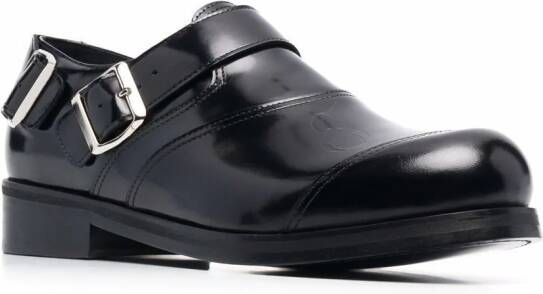 Stefan Cooke Biker buckle-detail monk shoes Black