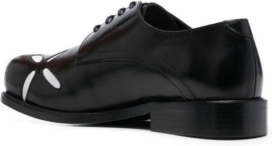 Stefan Cooke Slashed square-toe Derby shoes Black