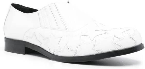 Stefan Cooke star-patch leather loafers White