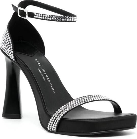 Stella McCartney 100mm rhinestone-embellished sandals Black