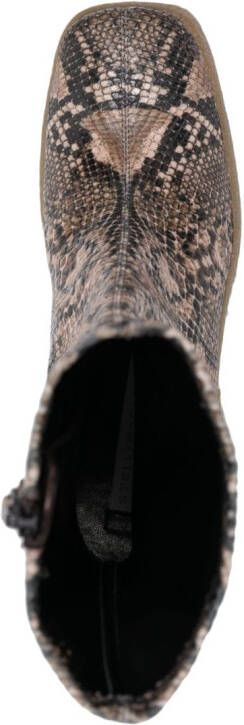 Stella McCartney 105mm snakeskin-effect ankle boots Neutrals