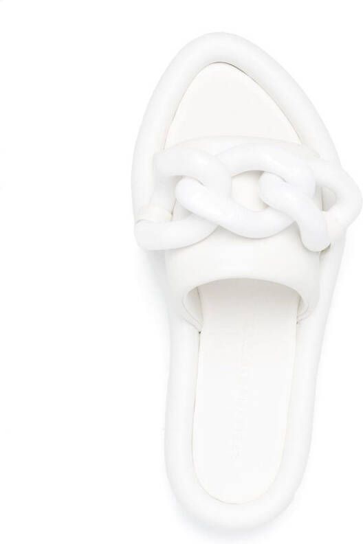 Stella McCartney Air chain-embellished slides White