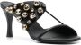 Stella McCartney bead-embellished 90mm artificial-leather sandals Black - Thumbnail 2