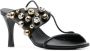 Stella McCartney bead-embellished faux-leather 85mm sandals Black - Thumbnail 2