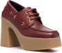 Stella McCartney block-heel platform loafer mules Red - Thumbnail 2