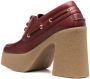 Stella McCartney block-heel platform loafer mules Red - Thumbnail 3