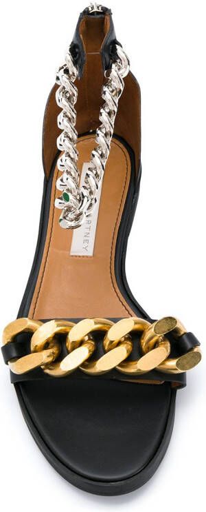 Stella McCartney chain-detail zip-up sandals Black