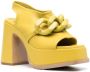 Stella McCartney chain-link 125mm block heel sandals Green - Thumbnail 2