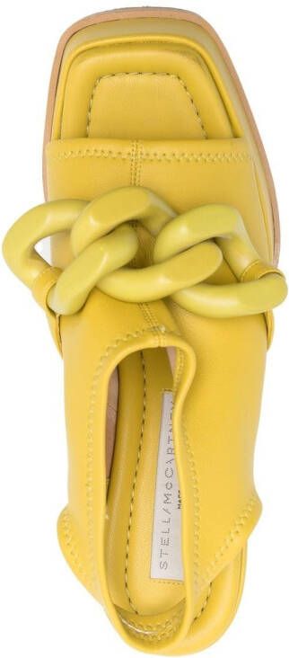 Stella McCartney chain-link 125mm block heel sandals Green
