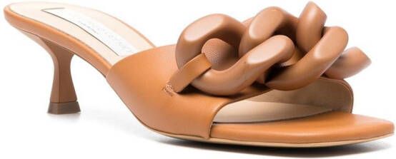 Stella McCartney chain-link detail 60mm sandals Brown