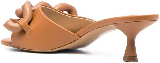 Stella McCartney chain-link detail 60mm sandals Brown