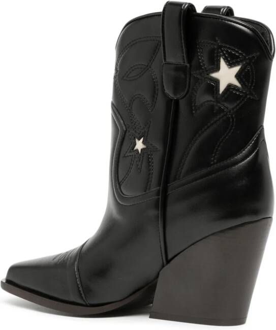 Stella McCartney Cloudy 80mm star-embroidered boots Black
