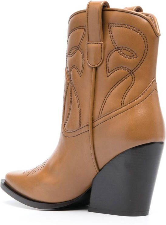 Stella McCartney Cloudy cowboy ankle boots Brown