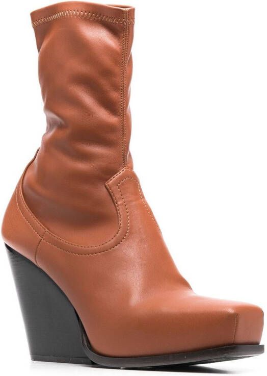 Stella McCartney Cowboy stretch ankle boots Brown