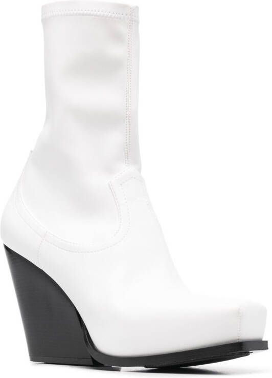Stella McCartney Cowboy stretch ankle boots White