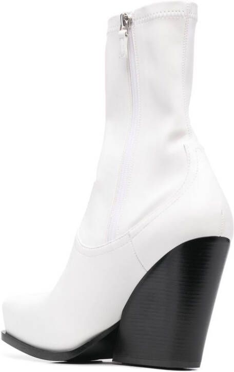 Stella McCartney Cowboy stretch ankle boots White