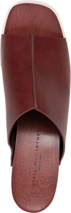 Stella McCartney Elyse 80mm studded wedge sandals Brown